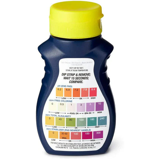 Aquachek jaune - Bandelettes de test pH et chlore